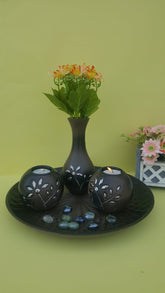 Wooden candle holder